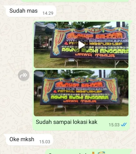 Pengiriman Papan Bunga Leran Sluke